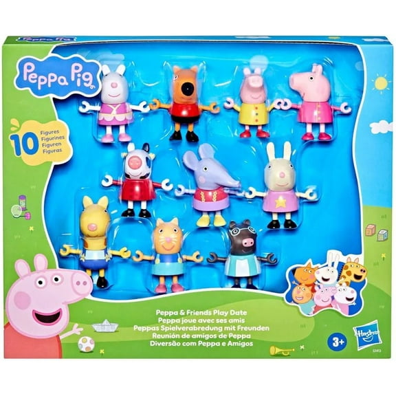 Peppa Pig Peppa and Friends Play Date 10-Figure Set by Hasbro