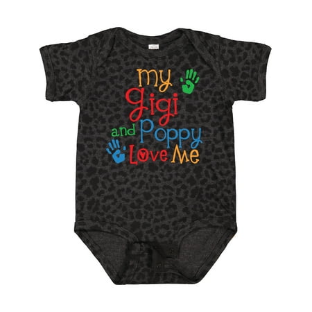 

Inktastic My Gigi and Poppy Love Me Gift Baby Boy or Baby Girl Bodysuit