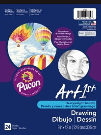 Art1st Drawing Pad, Heavyweight, 9' x 12', 24 Sheets, Acid-Free