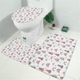 thumbnail image 2 of Beige Princess Castle Rainbow Pattern Bathroom Rugs Sets 3 Piece,Toilet Cover Set,Absorbent Non Slip Bathroom Mats Sets with U-Shaped Contour Rug Toilet Rug Set, 2 of 5