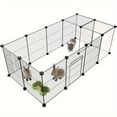 thumbnail image 1 of Pet Playpen, Encrypted Iron Mesh Pet Fence With Small Gate, Portable Yard Fence, 1 of 4