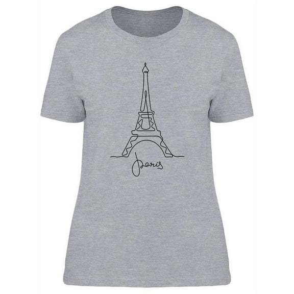 Eiffel Tower Design T-Shirt Women -Image by Shutterstock, Female x-Large