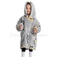 thumbnail image 1 of Winter Warm Cartoon Kids TV Hooded Blanket Sofa Cozy Plaid Pocket Fleece Adults Boy Girl Bathrobe Oversized Outwear Sweatshirts, 1 of 4