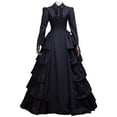 thumbnail image 1 of Vestido victoriano medieval de Halloween, gótico, renacentista, encaje, reina, princesa, maxi, 1 of 5