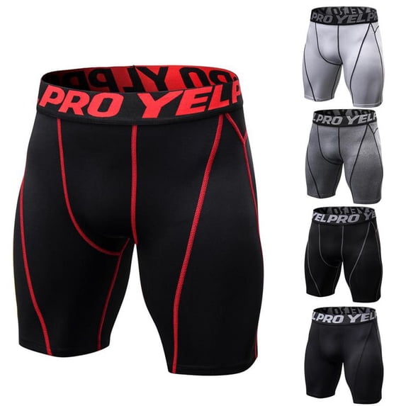 Maxcozy Men's Compression Shorts Quick-drying Elastic Tight Sport Short Pants