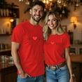 thumbnail image 2 of Valentines Day Matching Couples Shirts His and Hers Interactive Tees for Couples and Anniversaries with Funny Designs,Red,L, 2 of 4