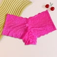 thumbnail image 4 of harmtty Women Underpants See-through Lace Mid Waist Soft No Constraint Anti-septic Hollow Out Elastic Anti-shrink Lady Panties for Daily Inner Wear,White, 4 of 7