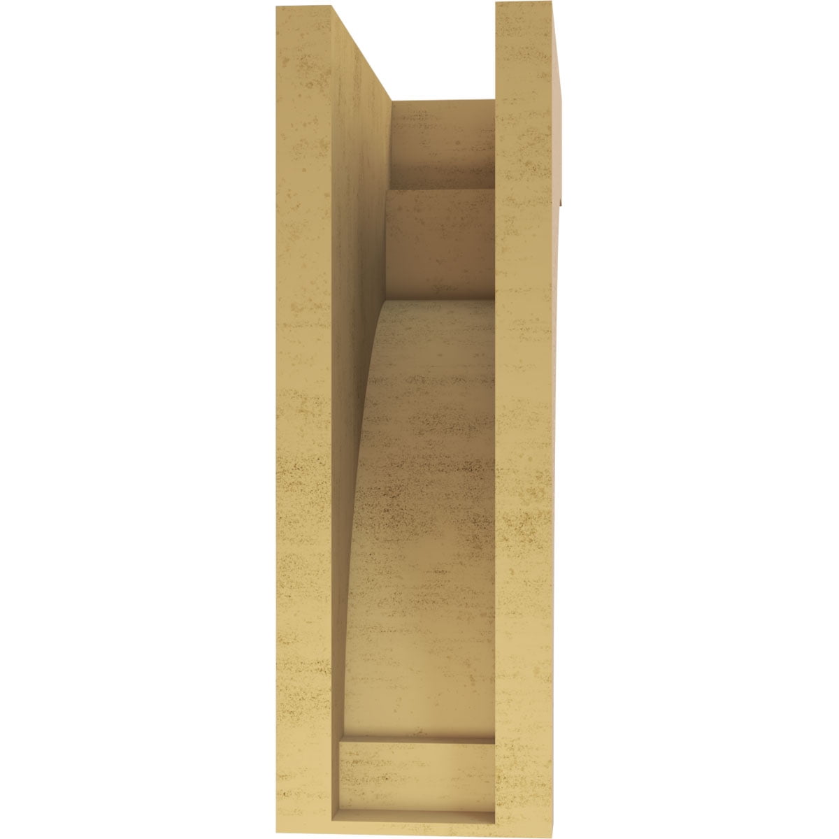 8"W x 16"D x 24"H Classic Rivera Rough Cedar Woodgrain TimberThane Corbel, Primed Tan