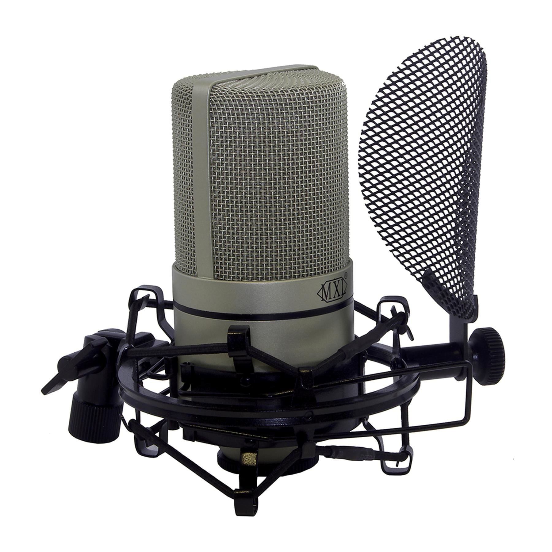 MXL 990 Complete Microphone Recording Bundle with Quick Release Clip