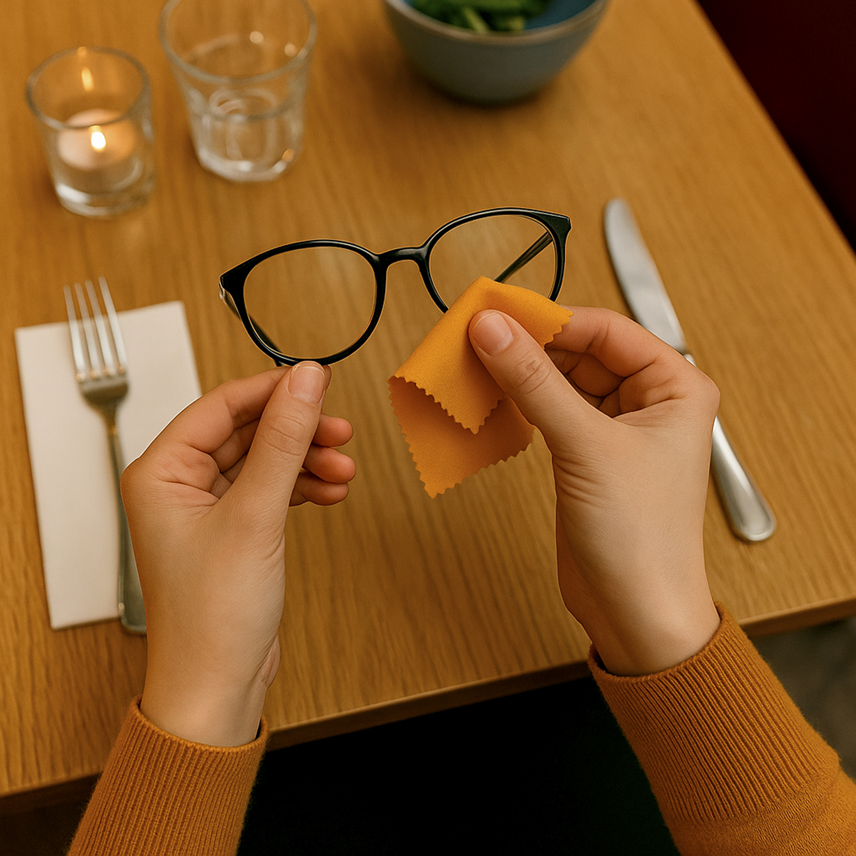 Croakies Eyeglass Cleaning Cloth, Orange, 2 Pack
