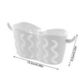 thumbnail image 3 of Kitchen Wall Mount Storage Basket Sponge Wash Cloth Sink Mount Drainer Basket with Suction Cups, White, 3 of 9