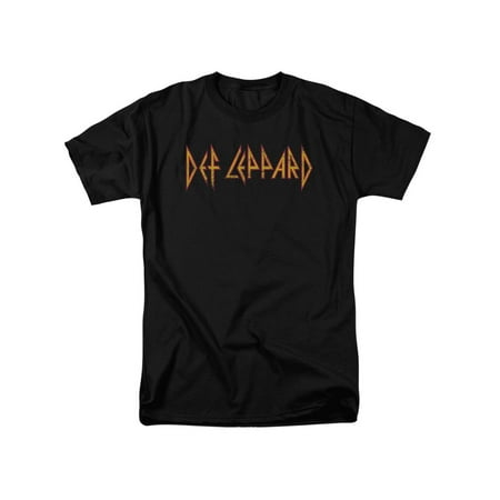 Def Leppard 80s Heavy Metal Band Horizontal Logo Adult T-Shirt Tee