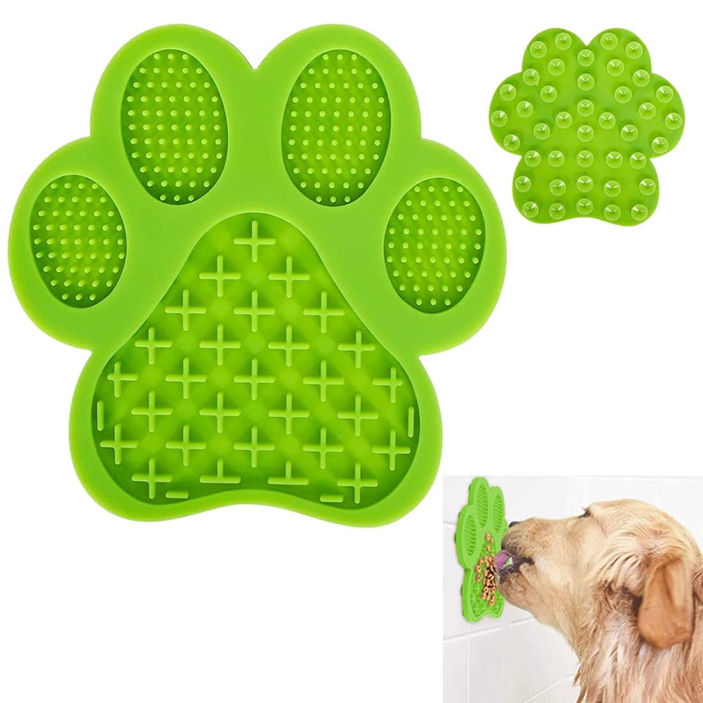 PetsCare Dog Distraction Bath Device Licking pad Dog Treat Mat Pet Bath Mat Dispensing Mat Suctions to Wall for Pet Bathing Grooming and Dog Training 