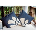 thumbnail image 3 of Simply Daisy 18 in x 18 in Modern and Contemporary Blue Floral Polyester Throw Pillow, 3 of 3