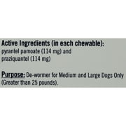 PETARMOR 7 Way De-Wormer for Medium and Large Dogs, 25.1-200 lbs, 6 Chewable Tablets