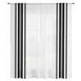 thumbnail image 2 of Black White Stripe, Sheer Curtains 54 Inches Long, Abstract Geometric Light Filering Curtains, Breathable Simi Curtain Privacy Drapes for Kitchen Bathroom Nursery Lightweight Small Window Treatment, 2 of 9