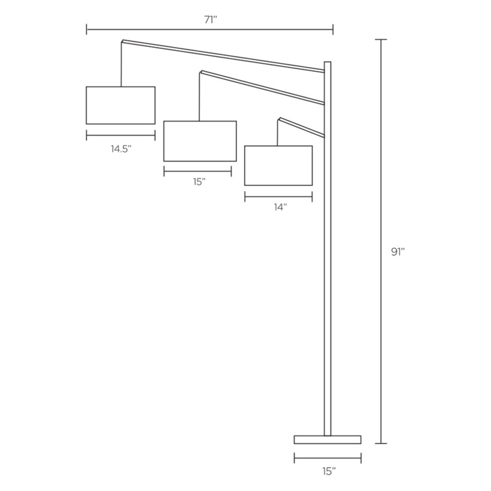 Adesso Wellington Arc Floor Lamp