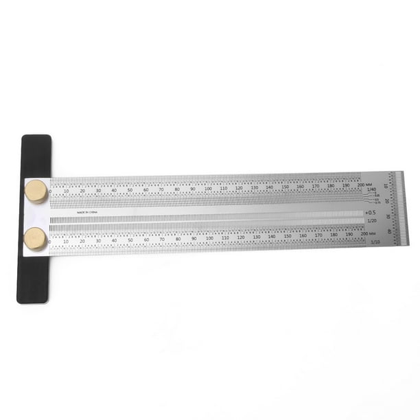 Regla T para trabajar la madera, regla en T para marcar de ultra precisión Regla en T para marcar de precisión, regla para trabajar la madera para(200mm ruler B) Ecomeon no
