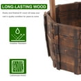 thumbnail image 6 of UBesGoo Outdoor Wooden Wishing Well Bucket Barrel Planter for Patio Garden, 6 of 8