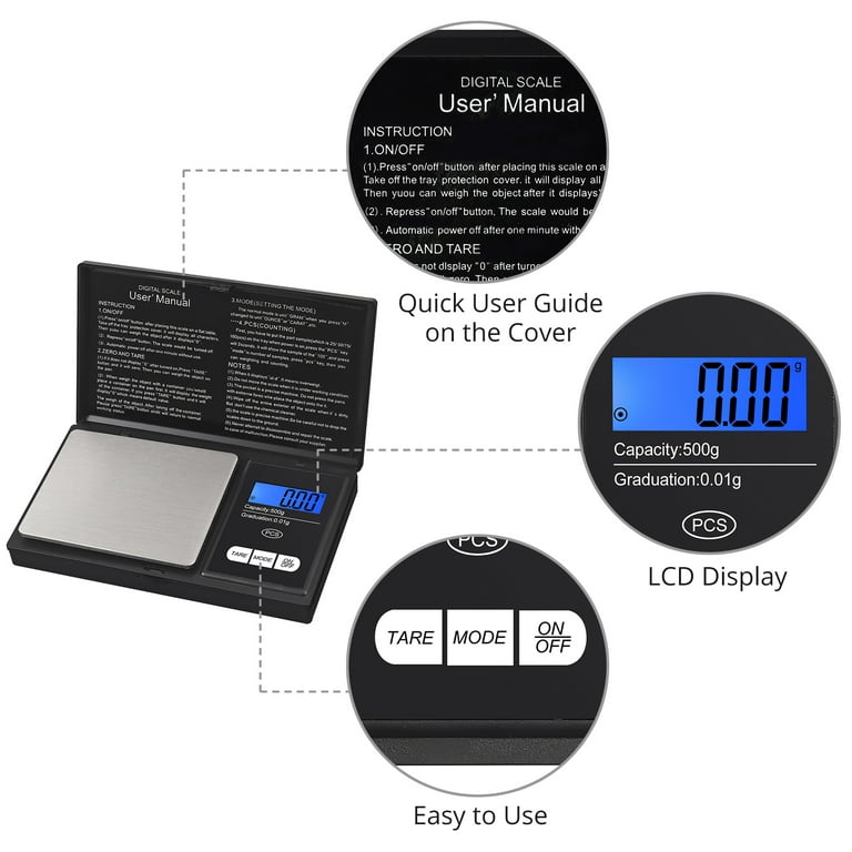 Proster Digital Scale Mini Precision Pocket Gram Balance for