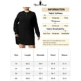 thumbnail image 7 of GRACE & GRANDEUR Plus Size Sweater Dress for Women Long Sleeve Knit Pullover Short Sweater Dresses Army 1X Black, 7 of 7