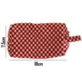 thumbnail image 2 of Black and white checkerboard cosmetic bag large capacity portable storage bag, 2 of 5