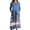 Blue, variant on Christmas Dresses for Women Women's Fashion Dress Spring V-neck Long Sleeve Dress with Christmas Print for Holiday Party,Blue,L