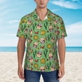 thumbnail image 4 of Goofa Vintage Sugar Skull Hawaiian Shirt for Men, Unisex Summer Beach Casual Short Sleeve Button Down Shirts,Aloha Tropical Floral print shirt-XX-Large, 4 of 9