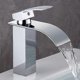 thumbnail image 1 of Bathroom Faucet, Modern Waterfall Design Sink Mixer Tap, Durable Metal Body Design With Premium Metal Chrome Plating. Adjustable Hot and Cold Water, 1 of 5