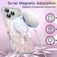thumbnail image 4 of JETech Glitter Case for iPhone 17 Pro 6.3-Inch Compatible with MagSafe, Clear Cute Bling Sparkle for Women and Girls, Shiny Shockproof Magnetic Sparkly Phone Cover (Pink), 4 of 6