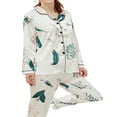 thumbnail image 3 of EIMELI Pyjamas Set for Womens Silk Satin Nightwear Button Down Ladies Pyjamas Leopard Print Sleepwear 2Pcs PJ Set, 3 of 4