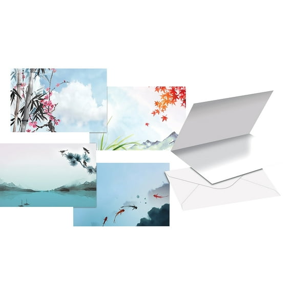 Better Office Cards with Envelopes 4" x 6" Japanese 100/Pack (64568-100PK)