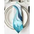 thumbnail image 2 of nqOlkjepod Marble Ripple Cloth Napkins Set of 6 Reusable Dinner Napkins, Blue White Marble Lines Abstract Art Cocktail Napkin Washable Table Napkins for Wedding/Holiday Party/Baby Shower 20"x20", 2 of 8