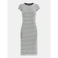 thumbnail image 4 of No Boundaries Ribbed Midi Dress with Cap Sleeves, Women's, 4 of 4