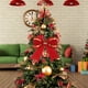 thumbnail image 4 of ¡No Te Lo Pierdas!, Lazos de coronas rojas Lazos navideños Lazos decorativos para la decoración del adorno del hogar Akmoler, 4 of 8