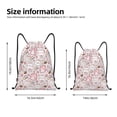 thumbnail image 2 of Saiise Cute Rabbit Pattern Sports Drawstring Backpack - String Swim Gym Bag with Wet Proof Pocket for Women&Men-Small, 2 of 6