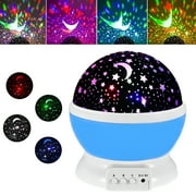 Upgraded Version Remote-Controlled Romantic Rotating Spin Music Starry Sky Night Light Projector Children Kids Baby Sleeping Night Light
