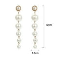 thumbnail image 7 of UDIYO Fashion Women Long Faux Pearl Dangle Stud Earrings Statement Party Jewelry Gift, 7 of 7