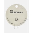 thumbnail image 2 of No Boundaries Silver-Tone Cross, Hoops and Studs Earrings, 6-Pack, Women's, 2 of 3