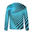 thumbnail image 5 of DeHolifer T-shirts for Men Casual Strip Printed Long Sleeve Crewneck T-shirts Loose Fashion Blouse Tops Blue M, 5 of 5