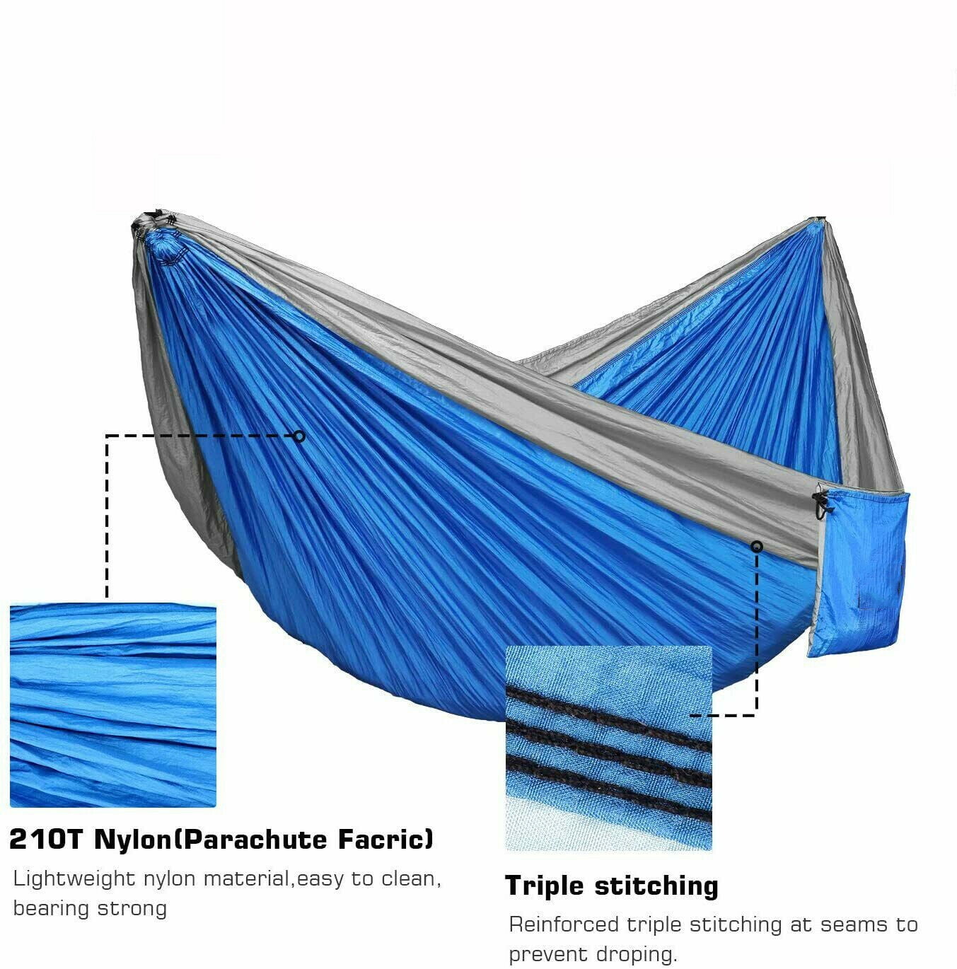 MDHAND Camping Hammock,Portable 2Person Durable 210D Nylon Taffeta
