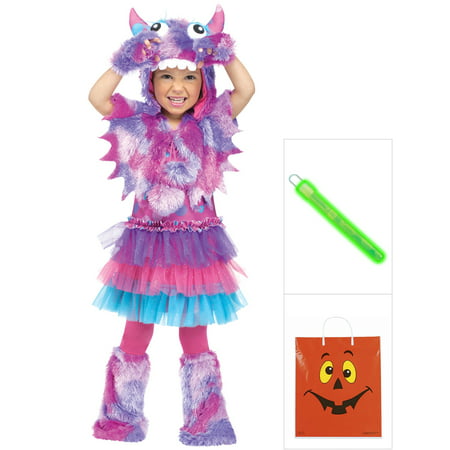 Polka Dot Monster Costume with Glow Stick and Treat Bag