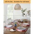 thumbnail image 5 of 13 Inch Round Placemats Set of 4, Valentine's Day Non Slip Heat Insulation PP Table Mats, Red Plaid Truck Love Roses Leaves Pink Washable Place Mats for Kitchen Dining Party Table Decor, 5 of 7