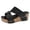 Black, variant on Slippers for Women,Slippers Comfortable Open Toe Sandals With Thick Sole For Casual Outdoor Relaxation Summer Style,Womens Slippers,Khaki,8.5