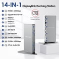 thumbnail image 2 of DisplayLink Docking Station Dual Monitor, WAVLINK 14-IN-1 USB-C/A Laptop Dock with 2 5K HDMI, 2 5K DP, 1000Mbps Ethernet, 6 USB 3.0, 2 of 8