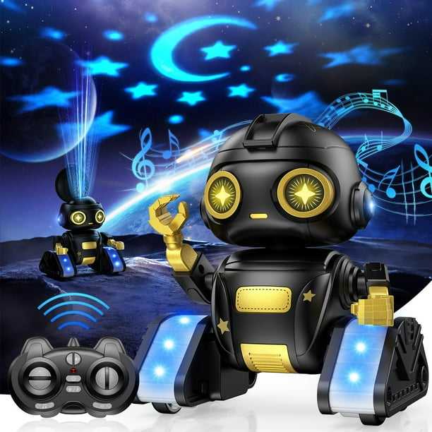 Juguete robot BAIWU para niños con sensor de gestos, ojos LED y música