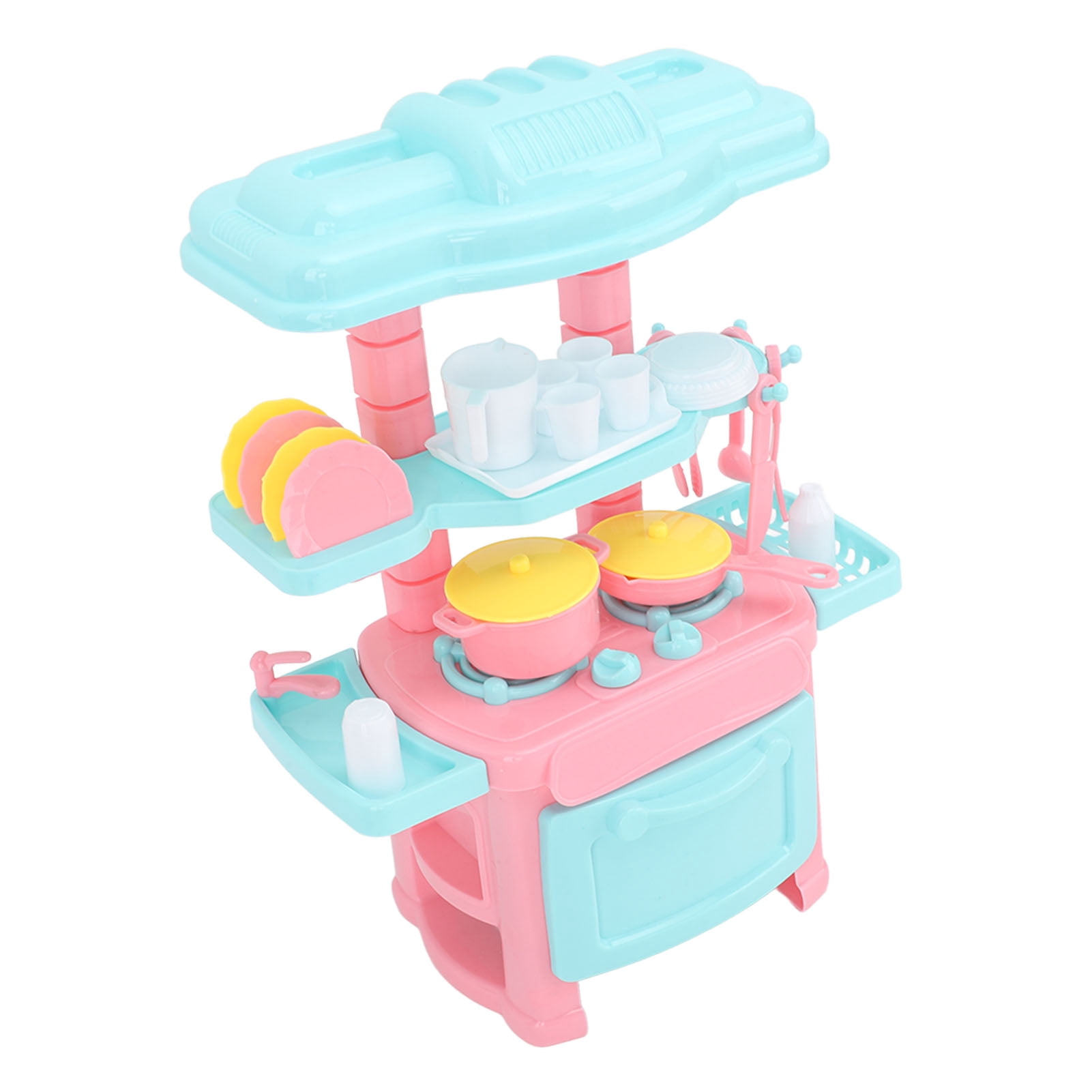Kitchen Toys Set, Integrated Plastic Pretend Play Kitchen Toys  Edges  for Home
