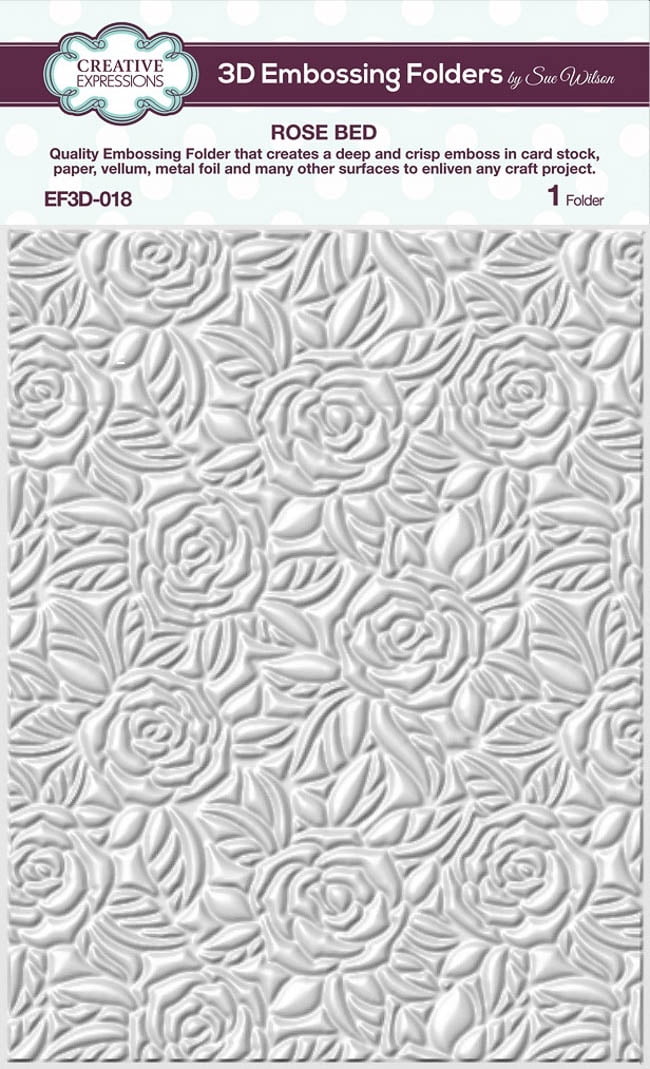 Rose Bed - Creative Expressions 3D Embossing Folder 5.75'X7.5'