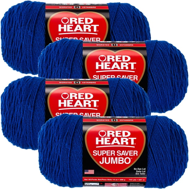 Red Heart Super Saver YarnRoyal, Multipack Of 4
