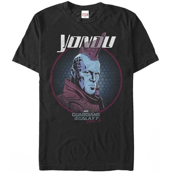 Mens Marvel Guardians of The Galaxy Vol. 2 Yondu Circle T-Shirt - Black - 2X Large